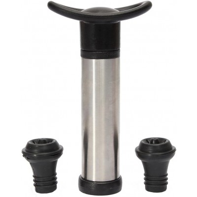 Вакуумный насос для вина пластиковый+2 пробки, хром P.L.-Barbossa