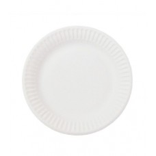 Тарелка d-230мм, мелован., бел., картон 1/100/500