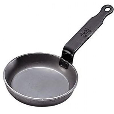 Сковорода d=12 см. для оладьев, белая сталь "Carbone Steel" (индукция) De Buyer