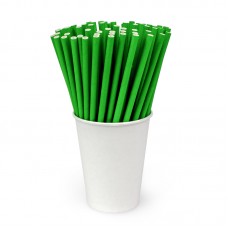 Трубочки д/напитков 8*230, б/изгиба зеленые бумажные 1/50шт