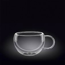 Кружка 350 мл. d=90 мм. h=105 мм. с двойными стенками Thermo Glass /1/48/