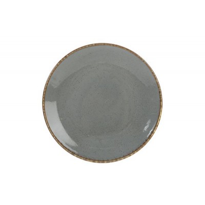 Тарелка мелкая без рима 24 CM DARK GREY