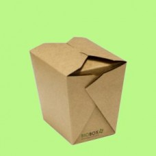 Чайна-бокс с прямоугольным дном BioBox 700мл двухсторонний крафт
