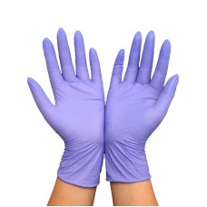 Перчатки нитриловые S фиолетовые, 50пар(МС)