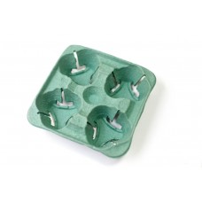 Держатель для 4-х стаканов ЗЕЛЕНЫЙ 200х200х50мм, 1/130