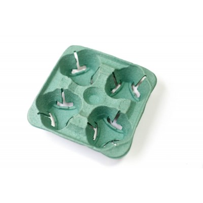 Держатель для 4-х стаканов ЗЕЛЕНЫЙ 200х200х50мм, 1/130