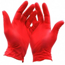 Перчатки нитриловые S  красные, 50пар(МС)