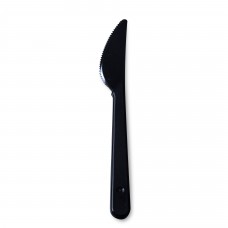 Нож столовый пластиковый PS 17см. черный 1/50/1300