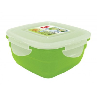 Контейнер для продуктов квадр. 1,0 л 16*16*8см п/п цвет в ассорт. Рс /28/ (431157312)