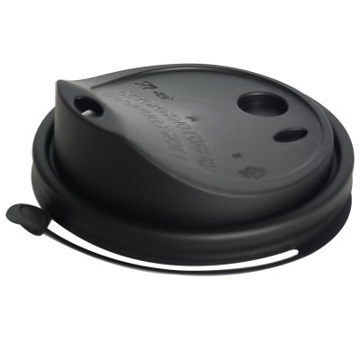 Крышка для стаканов d-80мм., ЧЕРНАЯ ФЛИП-ТОП со съемным клапаном вытянутая 1/50шт