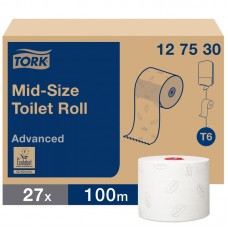 Tork туалетная бумага Mid-size в миди-рулонах ТОРК