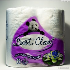 Т/б "BestClean" Standart белый, 4рулона Т/б "BestClean" Standart белый, 4рулона