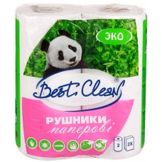 Полотенца бум."BestClean" ECO белый, 2рулона
