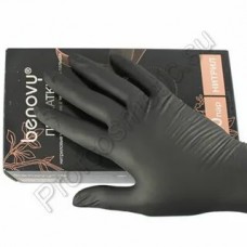 Перчатки нитриловые L черные, 50пар(ЧЛ)