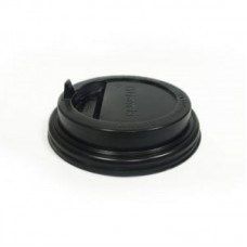 Крышка для стаканов d-80мм., черная с клапаном 1/100(ПР)