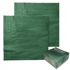 Салфетки 33*33см т.-зеленые 100шт.