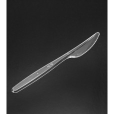 Нож столовый пластиковый 18см. прозрачный 1/50/2500