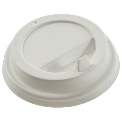 Крышка для стаканов d-70мм., белая с клапаном1/100