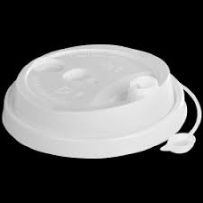 Крышка для стаканов d-80мм., белая со съемным питейником PP, серия И 1/50шт/уп
