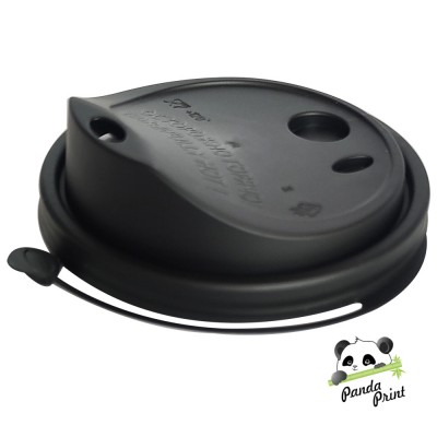 Крышка для стаканов d-80мм., ЧЕРНАЯ ФЛИП-ТОП со съемным клапаном ГЛЯНЕЦ 1/50