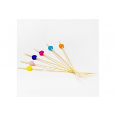 Пика шары разноцветные, 100шт/уп, бамбук 12 см