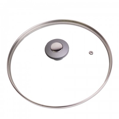 Крышка d=18см.стекл. с метал. ободком