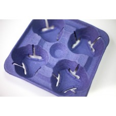 Держатель для 4-х стаканов ФИОЛЕТОВЫЙ 210х210х45мм, 1/130