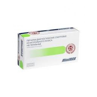 Перчатки латексные опудр. MiniMax р-р L 1/100