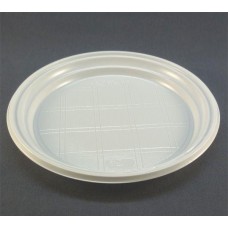 Тарелка d-205мм.белая пластик 1/100/1600