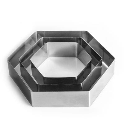 Кольцо д/выкладки/выпечки "Шестиугольник" 9*10 см. h=5 см. MGSteel