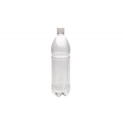 Бутылка 1000мл прозрачная с крышкой 28мм ПЭ 1/120